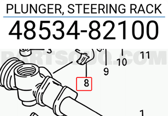 Suzuki 4853482100 PLUNGER, STEERING RACK