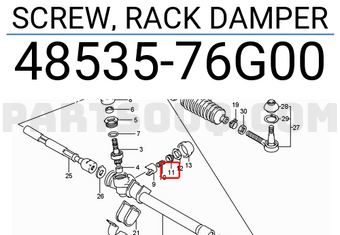 Suzuki 4853576G00 SCREW, RACK DAMPER