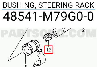 Suzuki 48541M79G00 BUSHING, STEERING RACK