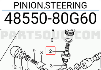 Suzuki 4855080G60 PINION,STEERING