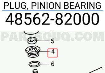 Suzuki 4856282000 PLUG, PINION BEARING