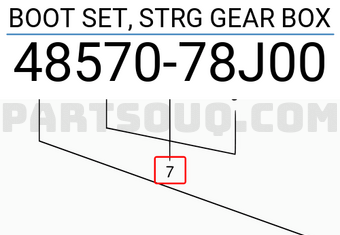 Suzuki 4857078J00 BOOT SET, STRG GEAR BOX