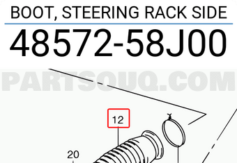 Suzuki 4857258J00 BOOT, STEERING RACK SIDE