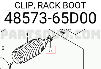 Suzuki 4857365D00 CLIP, RACK BOOT