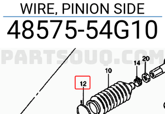 Suzuki 4857554G10 WIRE, PINION SIDE