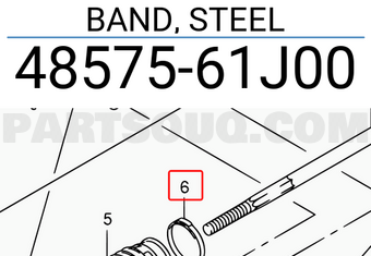 Suzuki 4857561J00 BAND, STEEL