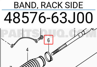 Suzuki 4857663J00 BAND, RACK SIDE