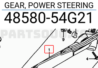 Suzuki 4858054G21 GEAR, POWER STEERING
