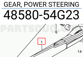 Suzuki 4858054G23 GEAR, POWER STEERING