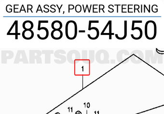 Suzuki 4858054J50 GEAR ASSY, POWER STEERING