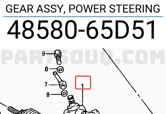 Suzuki 4858065D51 GEAR ASSY, POWER STEERING