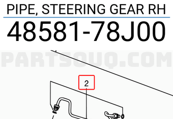 Suzuki 4858178J00 PIPE, STEERING GEAR RH