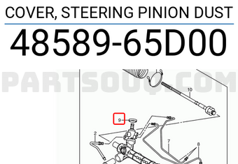 Suzuki 4858965D00 COVER, STEERING PINION DUST