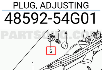 Suzuki 4859254G01 PLUG, ADJUSTING
