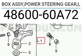 Suzuki 4860060A72 BOX ASSY,POWER STEERING GEAR,L