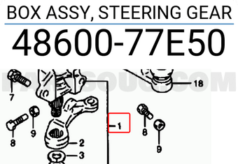 Suzuki 4860077E50 BOX ASSY, STEERING GEAR