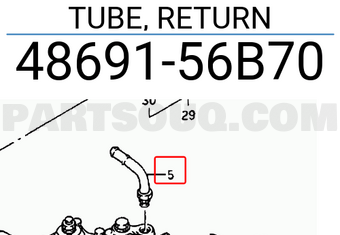 Suzuki 4869156B70 TUBE, RETURN