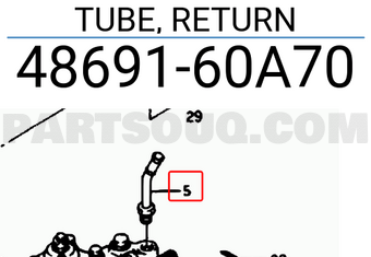 Suzuki 4869160A70 TUBE, RETURN