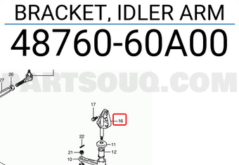 Suzuki 4876060A00 BRACKET, IDLER ARM