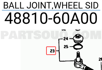 Suzuki 4881060A00 BALL JOINT,WHEEL SID