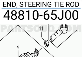 Suzuki 4881065J00 END, STEERING TIE ROD