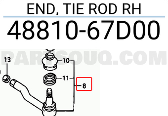 Suzuki 4881067D00 END, TIE ROD RH