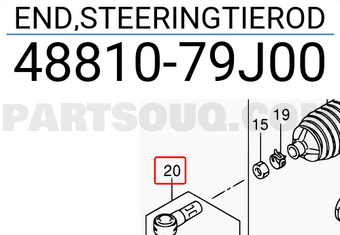 Suzuki 4881079J00 END,STEERINGTIEROD