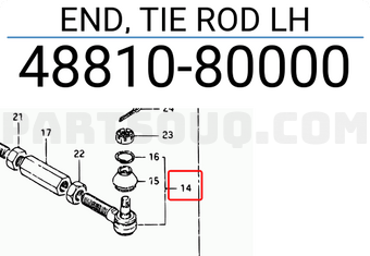 Suzuki 4881080000 END, TIE ROD LH