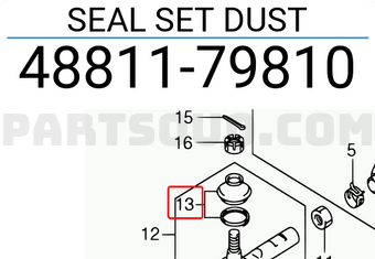 Suzuki 4881179810 SEAL SET DUST