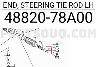 Suzuki 4882078A00 END, STEERING TIE ROD LH