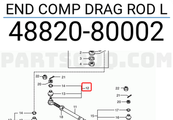 Suzuki 4882080002 END COMP DRAG ROD L