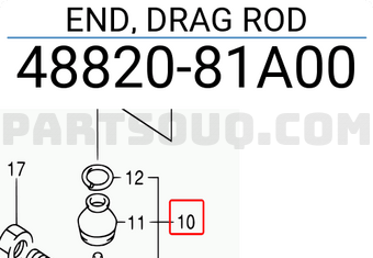 Suzuki 4882081A00 END, DRAG ROD