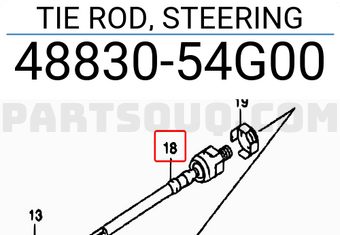 Suzuki 4883054G00 TIE ROD, STEERING