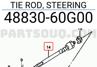 Suzuki 4883060G00 TIE ROD, STEERING