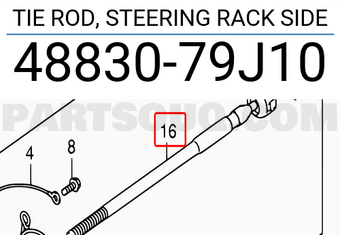 Suzuki 4883079J10 TIE ROD, STEERING RACK SIDE