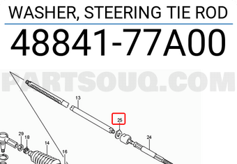 Suzuki 4884177A00 WASHER, STEERING TIE ROD