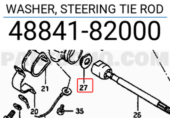 Suzuki 4884182000 WASHER, STEERING TIE ROD