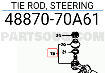 Suzuki 4887070A61 TIE ROD, STEERING