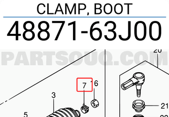 Suzuki 4887163J00 CLAMP, BOOT