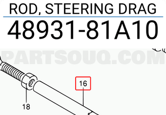 Suzuki 4893181A10 ROD, STEERING DRAG