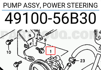 Suzuki 4910056B30 PUMP ASSY, POWER STEERING
