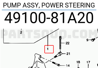 Suzuki 4910081A20 PUMP ASSY, POWER STEERING