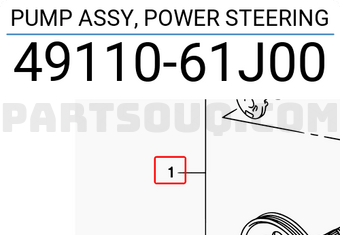 Suzuki 4911061J00 PUMP ASSY, POWER STEERING