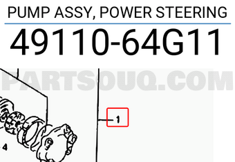 Suzuki 4911064G11 PUMP ASSY, POWER STEERING