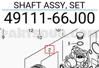 Suzuki 4911166J00 SHAFT ASSY, SET