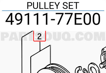 Suzuki 4911177E00 PULLEY SET