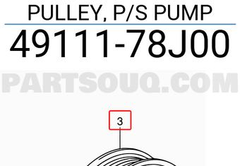 Suzuki 4911178J00 PULLEY, P/S PUMP