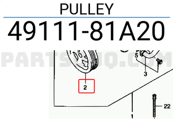 Suzuki 4911181A20 PULLEY