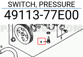 Suzuki 4911377E00 SWITCH, PRESSURE