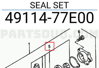 Suzuki 4911477E00 SEAL SET